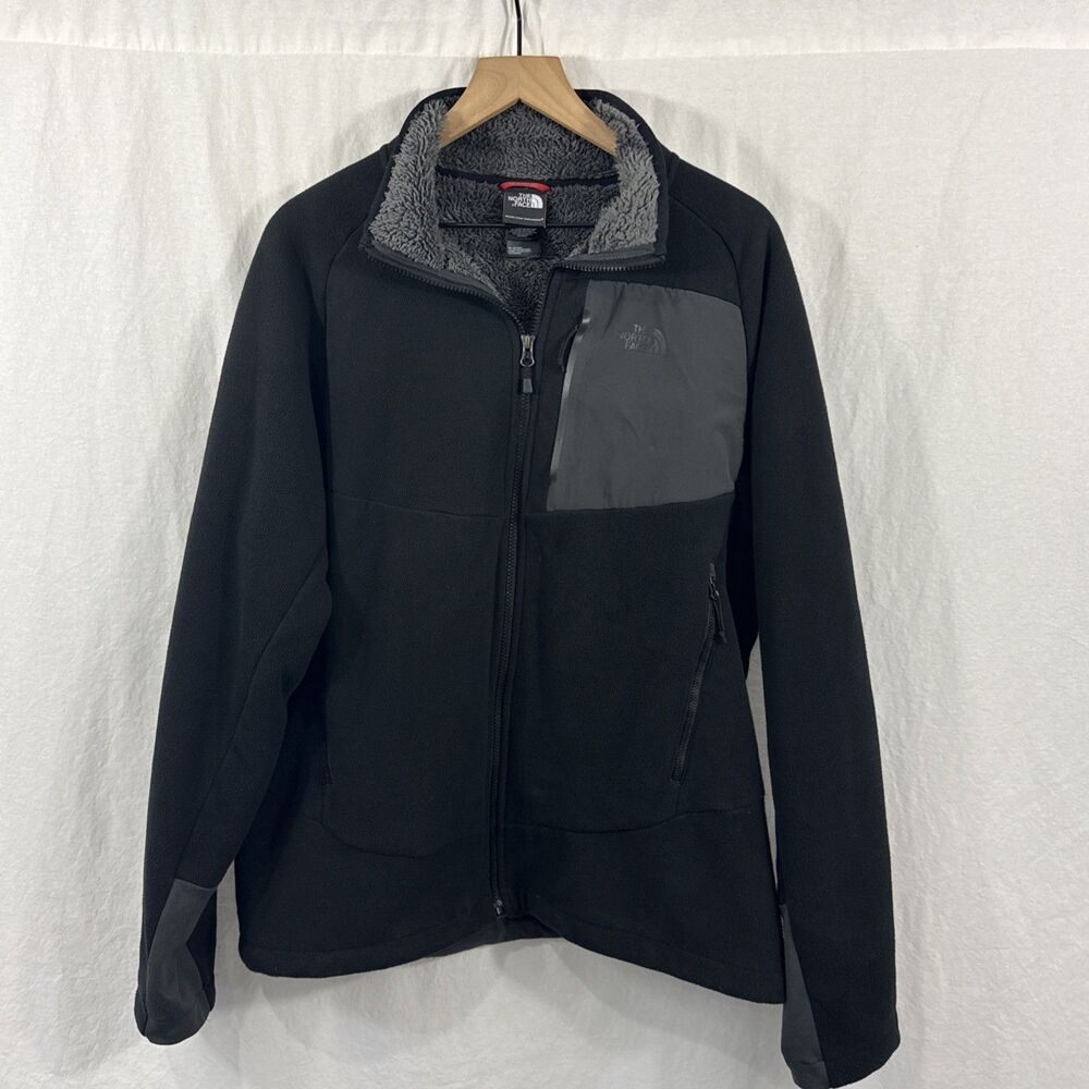 The North Face Chimborazo Full Zip Sherpa Fleece Black Jacket Mens Sz L Outdoor